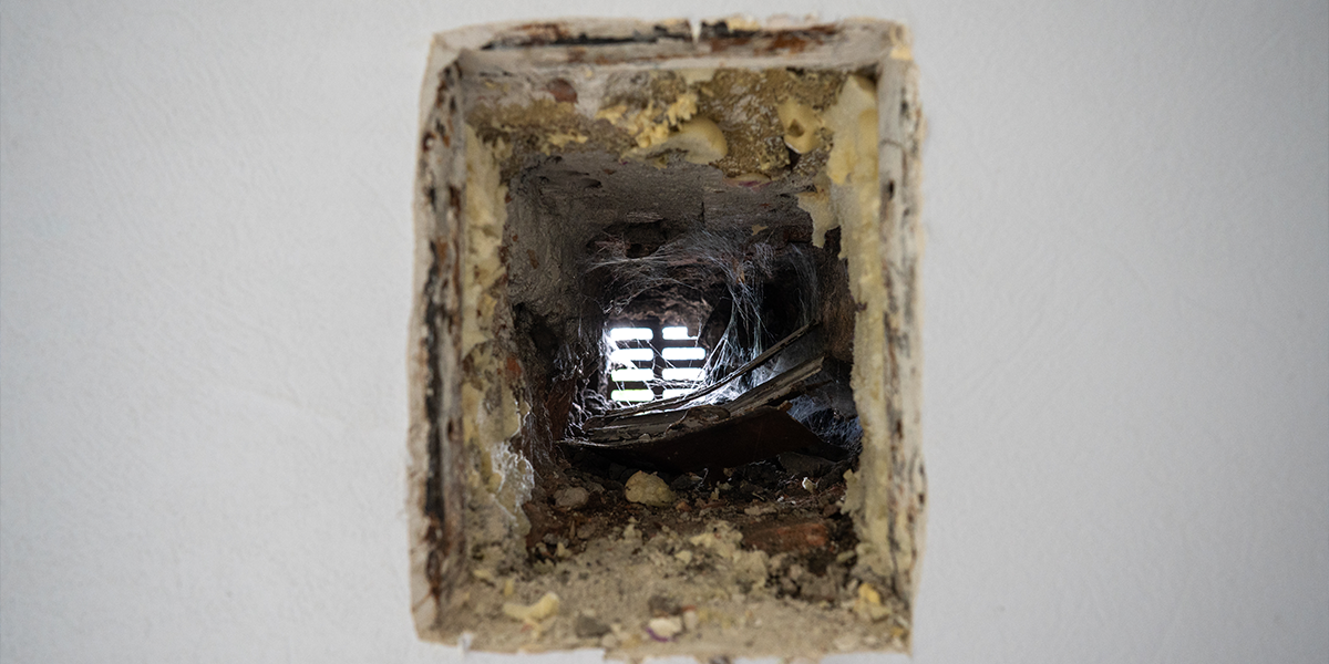 Corrosion under insulation on industrial piping