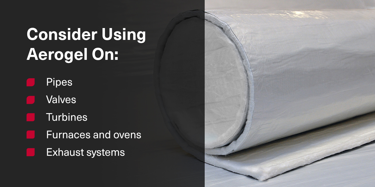 Aerogel insulation material options and temperature limits